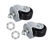 Niceminiwall 2 Pcs Swivel Caster Wheels for 2 Ton Hydraulic Trolley Jack, Heavy Duty Steel Replacement Wheels for Floor Jack, Anti-Erosion Wear Resistant Casters for