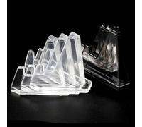 Niceminiwall 20 Pcs Plastic Coin Display Stands Set with Clear Round and Square Capsules Holders and Easels, Long Lasting Transparent Plastic Cases for for Coin Collection and