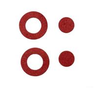 Niceminiwall 200pcs Insulator Rings Red Hollow Cardboard Gaskets 17mm Outer 10mm Inner Diameter for for Li-ion Cells, Wood Pulp Cotton Pulp Material Insulating