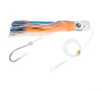 Niceminiwall 22cm Octopus Trolling Lure Tuna Fishing Bait - Large Sea Subbait with 3D Fish Design, Stainless Steel Barbed Hook, Lasting Alloy Construction for for Rock, Boat,(22cm 100g 6)
