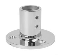 Niceminiwall 22mm 316 Stainless Steel Marine Pipe Deck Handrail Rail Round Base Accessories for Sailboats, Motorboats and Yachts with 30°, 45°, 60°, 90° Angle Options(90°)