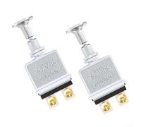 Niceminiwall 2Pcs 75A 28V DC Duty Push Pull Switch, Die-Cast Chrome Knob, On/Off For TOGGLE Control, For Car Truck Boat RV For ATV Motorcycle Aircraft