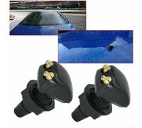 Niceminiwall 2PCS Adjustable Dual Hole Car Windshield Washer Nozzles Wiper Water Spray Kit, Usual Black ABS Replacement Misting Sprinkler Heads Compatible with for Front or Rear