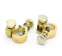 Niceminiwall 2PCS Pure Copper Battery Terminal Clamp Connector with Top Screw Design for Automotive Truck Car Vehicle Commercial Engineering Vehicles
