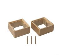 Niceminiwall 2pcs Single Socket Spacer 40mm Depth Extension Ring for for 1 Gang Light Switch Cover Plate with 60mm Mounting Screws, ABS Material, Rounded Corners, Safe Edges,(Gold)