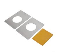 Niceminiwall 2Pcs Stainless Steel Door Lock Repair Plate for Deadbolt and Knob Ball Lock, Silver Reinforcement Plate with Tape for Home Improvement and