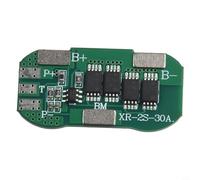 Niceminiwall 2S 7.4V 6A/10A Li-ion Battery Protection Board PCM PCB with 15A/30A Peak Current for Power Bank Cell Charging, Common Port Design and Low Power(10A)