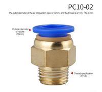 Niceminiwall 2V025-08 Pneumatic Solenoid Valve 2 Position 2 Port with Quick Connector for Air Compressors DC12V/24V/110V/220V/380V Aluminum Construction Manual(2V025-08AC220V/PC10)