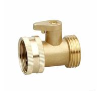 Niceminiwall 3/4 Inch Garden Hose Shut Off Ball Valve Connector, Heavy Duty Brass Water Pipe Fitting with On/Off Switch for for Easy Flow Control, Compatible with Standard 3/4
