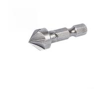 Niceminiwall 3 Pcs 6 Flute Hex Handle HCS Countersink Chamfering Drill Bits for Removing Burrs on Workpieces and Opening Holes on Wooden Plastic Plates with 1/4