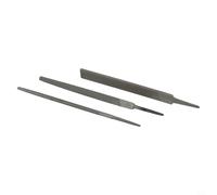 Niceminiwall 3-Piece 6 Inch 150mm Alloy Steel File Set with Flat, Round and Triangle Shapes for Metalworking and Wood Sanding, Medium Toothed Rust Preventative