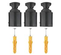 Niceminiwall 3 x Black Replacement Towel Rail Radiator Brackets with Screws and Washers, Adjustable 65-82mm Wall Mounting Set for Heated Bathroom Radiatorsbabominimer