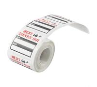 Niceminiwall 300-Piece Oil Change Service Reminder Sticker Roll, 2x2 Inch Clear Vinyl Labels with Low-Tack for Automotive Maintenance and Vehicle Care