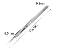 Niceminiwall 304 Stainless Steel Micrometer Tweezers for Electronic Component Flying Wire and Motherboard Repair with Non-Magnetic Pointed Tips -11/-14(-14)