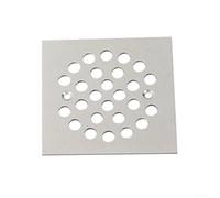 Niceminiwall 304 Stainless Steel Square Floor Drain Cover 10x10cm Bathroom Shower Drain Grate With Screw Installation Design For 4-14 Inch Drains In Black Silver Gold(Square - silver)