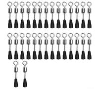 Niceminiwall 30pcs Quick Change Hook Length Link Swivels and Connectors for Float and Feeder Fishing, Copper and PVC Terminal Tackle for Match and Pleasure Anglers,(Large)
