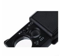 Niceminiwall 30X 60X Jewelry Magnifier with LED Light and UV Inspection, Foldable Loupe for Gemstones, Stamps, Watches and Antiques Professional Use