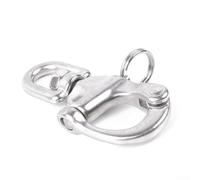 Niceminiwall 316 Stainless Steel Swivel Bail Snap Shackle Hook Marine Boat Yacht Hardware with 1800kg Breaking Load for Sailing and Diving Equipment