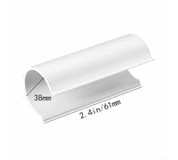 Niceminiwall 32-Piece Greenhouse Film Clamp Set for PVC Pipes, Compatible with 12.7mm 19mm 25.4mm 38mm Tubing, Snap Grip Clamps for Row Covers Shelters Cold Frames(38mm/ 3/4in)