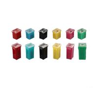 Niceminiwall 36PCS Car Fuse Assortment Kit with Low Profile, Tall and Standard Box Shaped Fuses 20A 30A 40A 50A 60A 80A, Copper Alloy, Color Coded, Compatible with for,