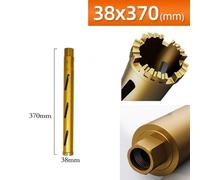 Niceminiwall 370mm M22 Concrete Core Drill Bit for Dry and Wet Drilling with Hammer Perforator, Compatible with Manual and Fixed-Core Drilling Machines, for Ideal for Concrete,(38mm)