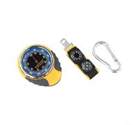 Niceminiwall 4-in- Outdoor Altimeter Barometer Thermometer For Compass - ABS Rugged Weather Tool for Hiking, Camping & Wilderness Navigation, Dial 60mm, Yellow