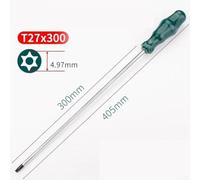 Niceminiwall 400mm Extra Long Torx Screwdriver with Magnetic Tip, Ergonomic Rubber Handle and Chromium Vanadium Alloy Steel Shaft, /T15//T25/T27/Driver(T27)