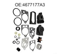 Niceminiwall 46-77177A3 Water Pump Repair Kit with Housing Compatible with Mercury Mariner 2-Cycle Outboard Engines 30-70HP 1976-1997 Neoprene Rubber Impeller Complete Kit