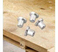 Niceminiwall 4Pcs Dowel Centre Point Set 6/8/10/12mm Wood Timber Marker Hole Tenon Center Tool for Hard and Soft Wood with Chrome Plating(Solid 6mm)