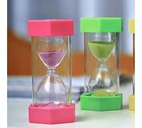 Niceminiwall 5 Minute Hourglass Sand Timer for Kids and Adults, Colorful Plastic & Glass Sand Clock for Management, Tooth Brushing, Studying, Cooking, Games,(Blue 5 Minute)