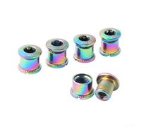 Niceminiwall 5-Pack Crankset Bolts for Mountain & Road Bikes - M8 Thread, 2.4mm Pitch, Steel with PVC Electroplated Color Finish, Compatible(S)