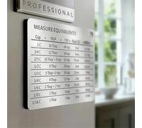 Niceminiwall 5 Pcs Stainless Steel Magnetic Baking Conversion Charts For Kitchen Use, Includes Measurement Units And Easy Clean