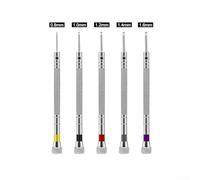 Niceminiwall 5-Piece Mini Slotted and Cross Screwdriver Set for Watch Repair, Mobile Phone, PC, Laptop and Electronic Devices with Knurled Grip and Color-Coded