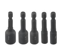 Niceminiwall 5-Piece Screw Tap Socket Adapter Set with 1/4 Inch Hex Shank Extension Bar for Hand Electric Drills, Compatible with 6mm, 8mm, 10mm, 12mm and 14mm Sizes for