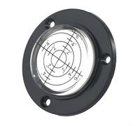 Niceminiwall 50 x 12mm Round Bubble Level Vial Replacement, Clear Circular Leveller for for Bullseye Applications, Black Shell Acrylic Mini Levelling Tool for for Boats,(Black Shell White Water)