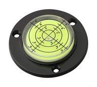 Niceminiwall 50 x 12mm Round Bubble Level Vial Replacement, Clear Circular Leveller for for Bullseye Applications, Black Shell Acrylic Mini Levelling Tool for for Boats,(Black Shell Green Water)