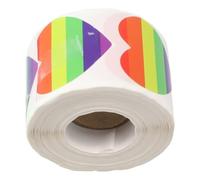Niceminiwall 500 Pcs Heart Stickers for Pride Festival Party Decor, 3.8 cm Waterproof Paper Labels for Crafts, Bottles, Laptops, Backpacks(01)