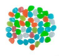 Niceminiwall 50PCS Glowing Pebbles Stones, Glow In The Dark Pebbles Luminous-Stones for Home Decor, Walkaway, Aquarium, Garden, Patio, Fish Tank(Mix)