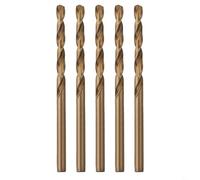 Niceminiwall 5PCS M35 Cobalt Metric Drill Bits for Hardened Stainless Steel and Metal - For Ultra-Hardened High-Speed Steel with 5% Cobalt, Split Point Design for Precision(4mm)