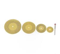 Niceminiwall 5pcs Mini Cutting Disc for Rotary Tools, for TiN Coated Circular Saw Blade with 3mm Shank Mandrel for Wood Glass Plastic Metal