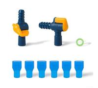 Niceminiwall 6-Pack Hydration Pack Bite Valve Replacement Set with 2 Hose Connectors and O-, Premium Silicone Mouthpiece Kit Compatible with for Most Hydration Bladders for