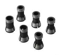 Niceminiwall 6 Pieces Router Bit Collet Chuck Set 6/6.35/8mm for Engraving and Trimming Machine, Electric Router, Milling Cutter