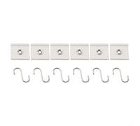 Niceminiwall 6 Set RV Awning Hooks for Piping Rail 5-6 mm 7-8 mm Heavy Duty Polyester Weave with Grommets, Multi-Purpose Awning Light Clips and Hangers for Caravan, Camper,