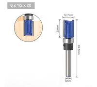 Niceminiwall 6mm Shank Top Bearing Flush Trim Router Bit for Woodworking and Trimming, Cemented Carbide Milling, Fits Hardwood, Particleboard, Acrylic, Various Size(2#)