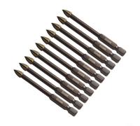 Niceminiwall 6mm Tile Porcelain Drill Bit Set, 10pcs Hex Shank Carbide Tipped Spear Head for Glass, Ceramic, Marble, Mirror and Brick Drilling, Wear Resistant, Smooth and