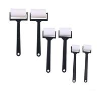 Niceminiwall 6pcs Children’s Craft Sponge Foam Painting Roller Brush Set, White Art Tools for Kids, Lightweight Handheld Brushes in 3 Sizes for Art Supplies, School