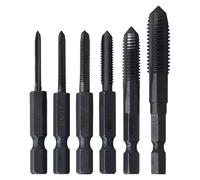 Niceminiwall 6PCS for HSS Hex Shank Thread Metric Tap Drill Bit Set M5 M6 M8 M10 for Wood Plastic Aluminum Alloy Workpiece