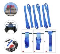 Niceminiwall 6Pcs Soft Loop Ratchet Tie Down Straps for Motorcycle Motorbike and For ATV, 1500LB Load Capacity, 4500LB Breaking Strength, 30.5cm Blue Nylon Luggage Securing