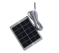 Niceminiwall 6W 5V Solar Charging Panel for Outdoor Security Cameras, Polysilicon Solar Charger with 300cm Cable, Waterproof and Weather-Resistant for Garden(DC5521)