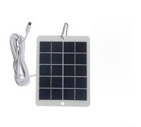 Niceminiwall 6W 5V Solar Charging Panel for Outdoor Security Cameras, Polysilicon Solar Charger with 300cm Cable, Waterproof and Weather-Resistant for Garden(A port)